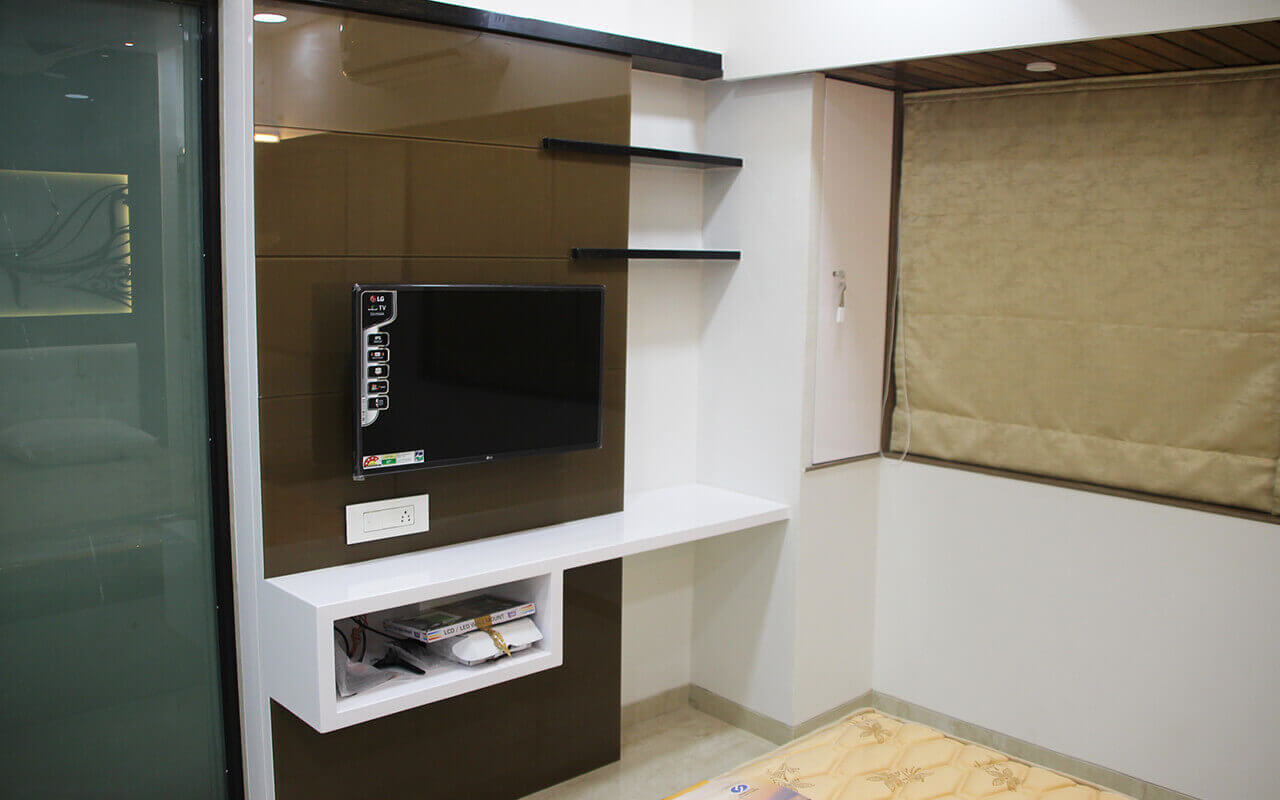 Project 8 - Mr. Viral Shah Residence - Bedroom TV Cabinet Design